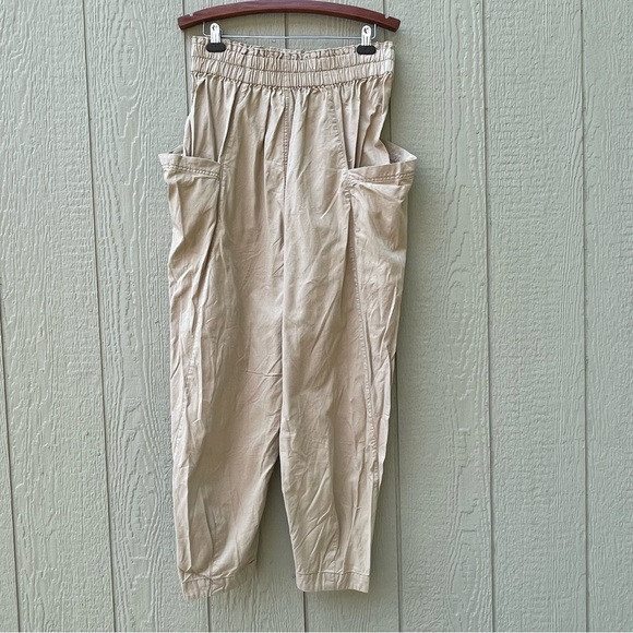 Free People Pants‎ Womens L Begie Ready to Run Cinch-Waist OB1235398 Parchment - Picture 4 of 15